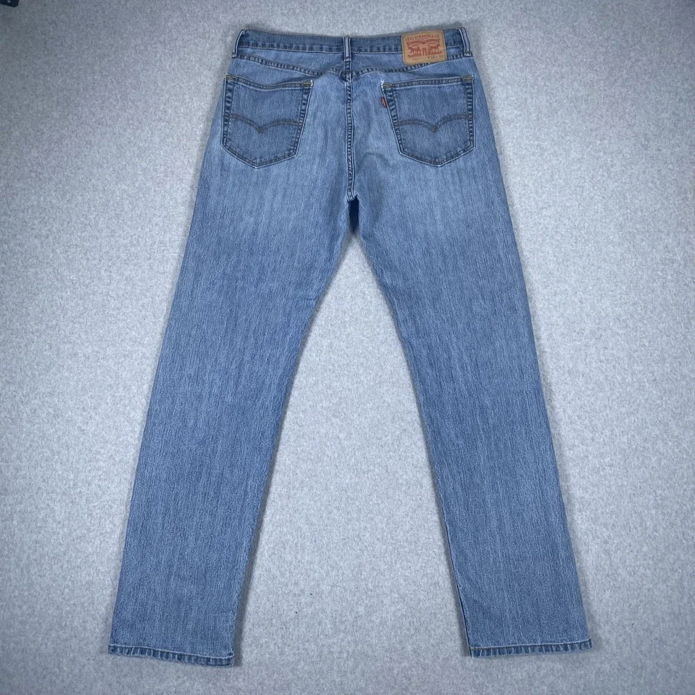 Levi's 505 Regular Fit Jeans Mens 34x34 Blue Straight Leg Stretch Denim